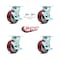 Service Caster 5 Inch Poly on Aluminum Caster Set with Roller Bearing 4 Brake 2 Swivel Lock SCC SCC-30CS520-PAR-TLB-BSL-2-TLB-2 - alternate 2